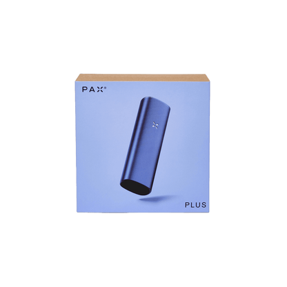 PAX Plus Vaporizer in Periwinkle Lila Verpackung, perfekt für kreative und farbenfrohe Genussmomente.
