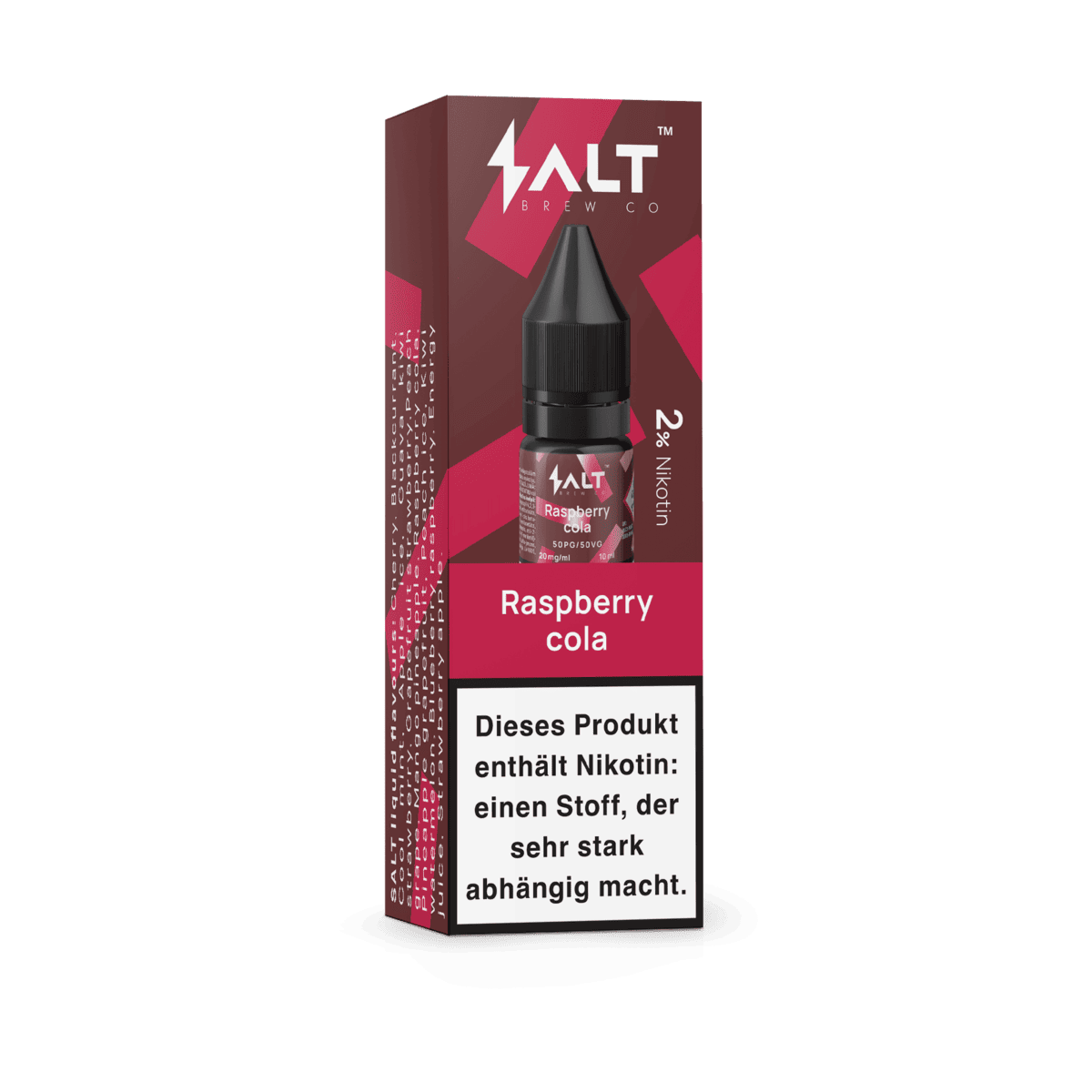 Probiere das süße Raspberry Cola Liquid mit erfrischendem Himbeer- und Cola-Geschmack – perfekt für ein spritziges Dampferlebnis.