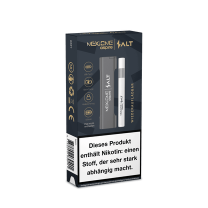 Alt Tag: Entdecke den stilvollen grauen Salt Nexione Basisgerät, einfach und diskret zu nutzen, ideal für jedes Abenteuer.