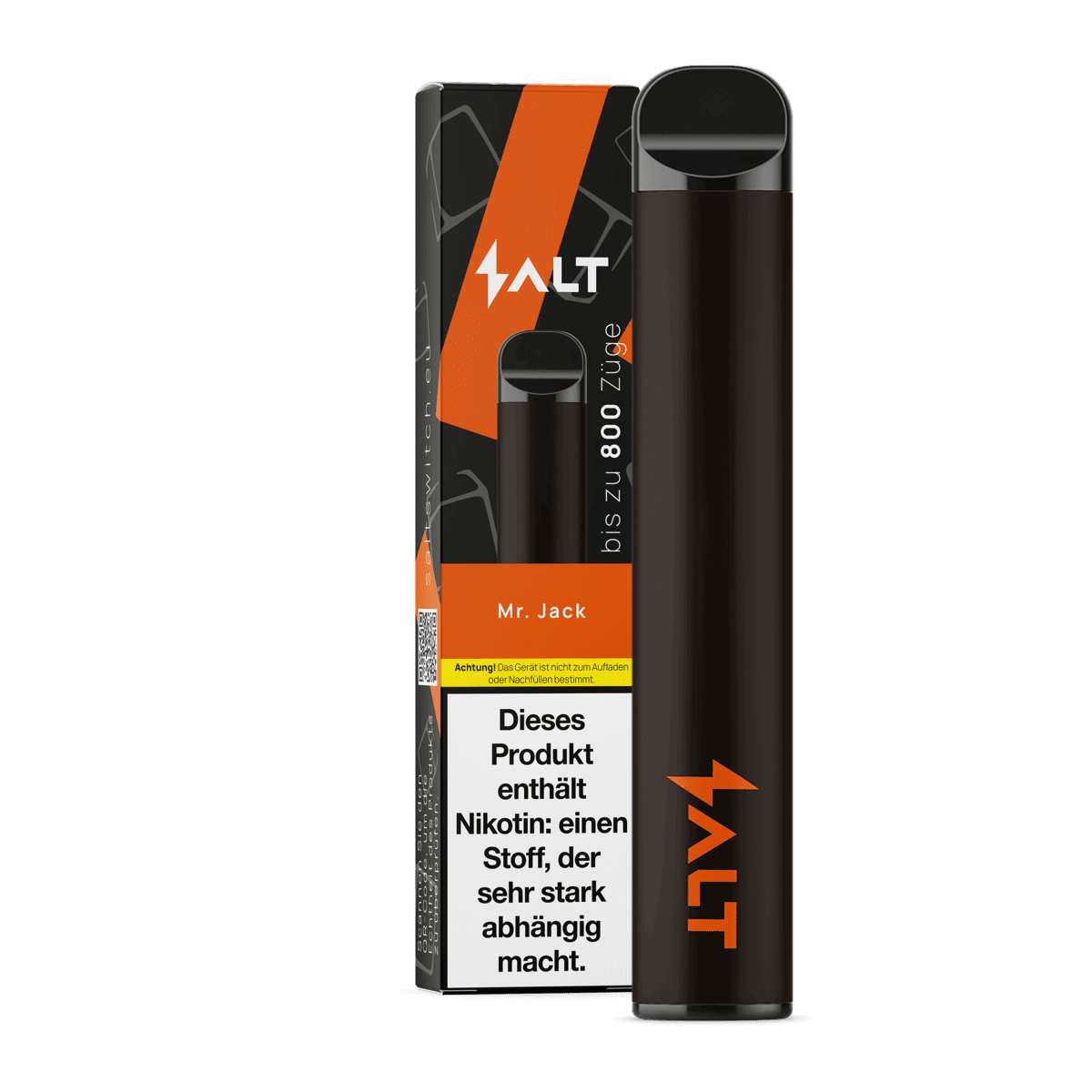 Probiere den Salt Switch Mr. Jack - der perfekte Vape für Whiskey- und Cola-Liebhaber. Ideal für echten Genuss!