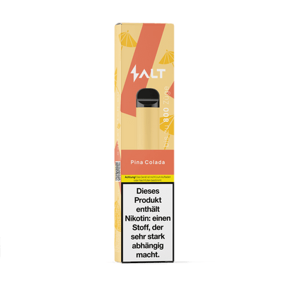 Alt Tag: Salt Switch Pina Colada Vape mit tropischem Geschmack von Kokosnuss, Ananas und Rum, ideal für den Sonnenstrand-Vibe.