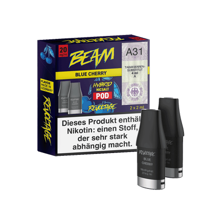 Revoltage Beam Pod (2er Set) - Blue Cherry (Blaubeeren Kirsche) Einweg Pod-System - EAN 4262369981857 - von vape-dealer.de