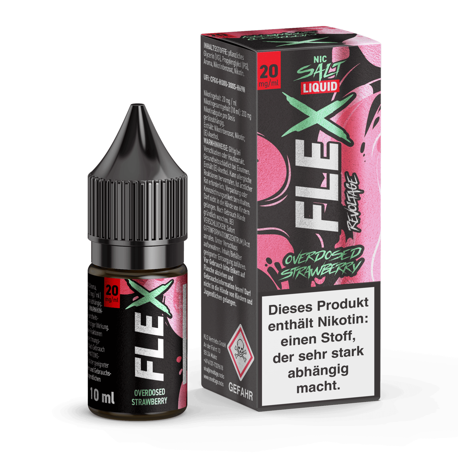 Flex Overdosed Liquid Erdbeere – Dein süßer Hit für jeden Moment. Entdecke die fruchtige Frische dieser besonderen Liquid-Erfahrung.