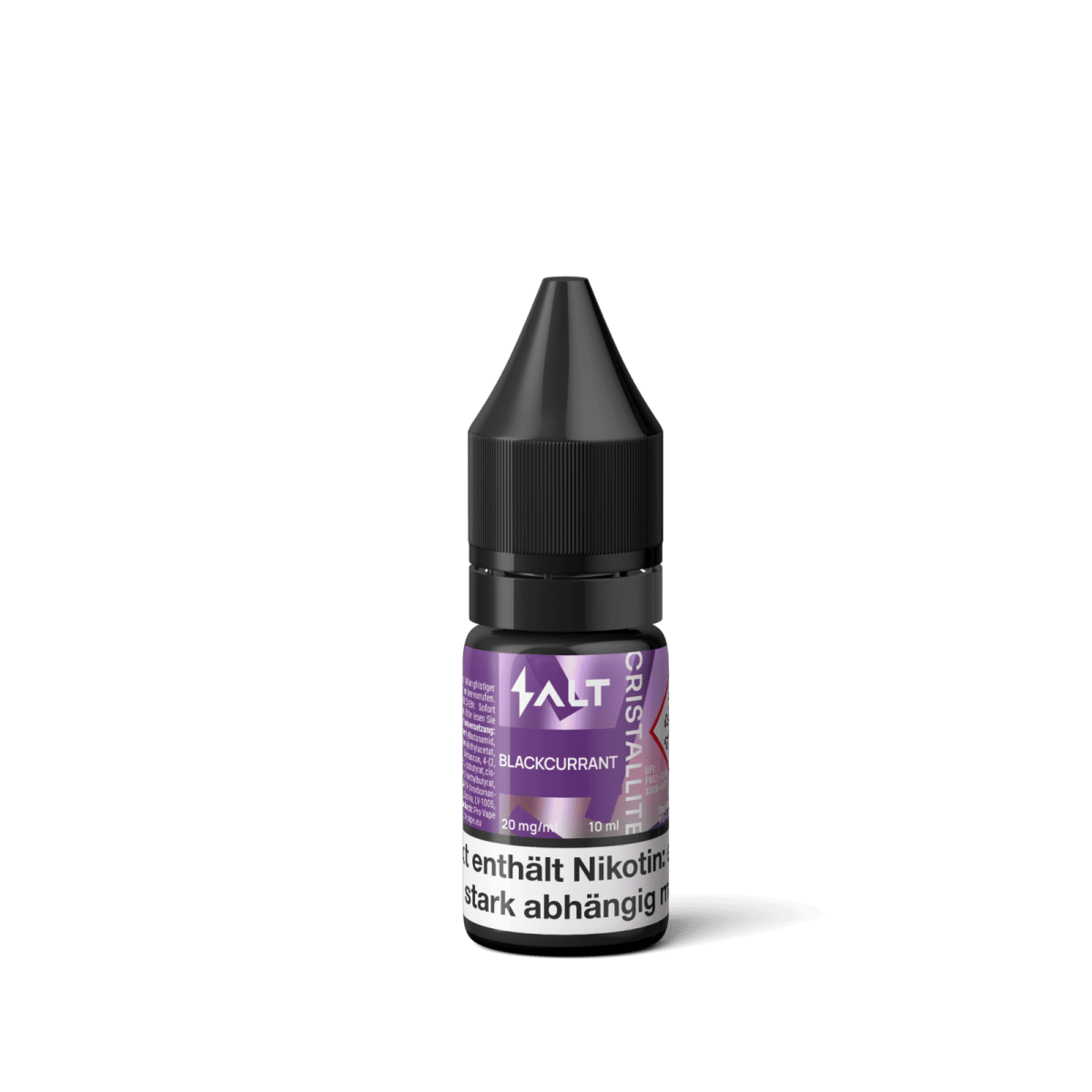Cristallite Liquid Blackcurrant E-Zigarette: Genieße intensiven schwarzen Johannisbeer-Geschmack. Perfekte Balance aus Süße & Säure.