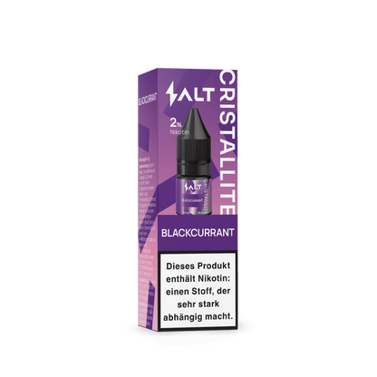 Alt Tag: Salt Cristallite Liquid Blackcurrant - Genieße intensiven Johannisbeergeschmack für deine E-Zigarette.