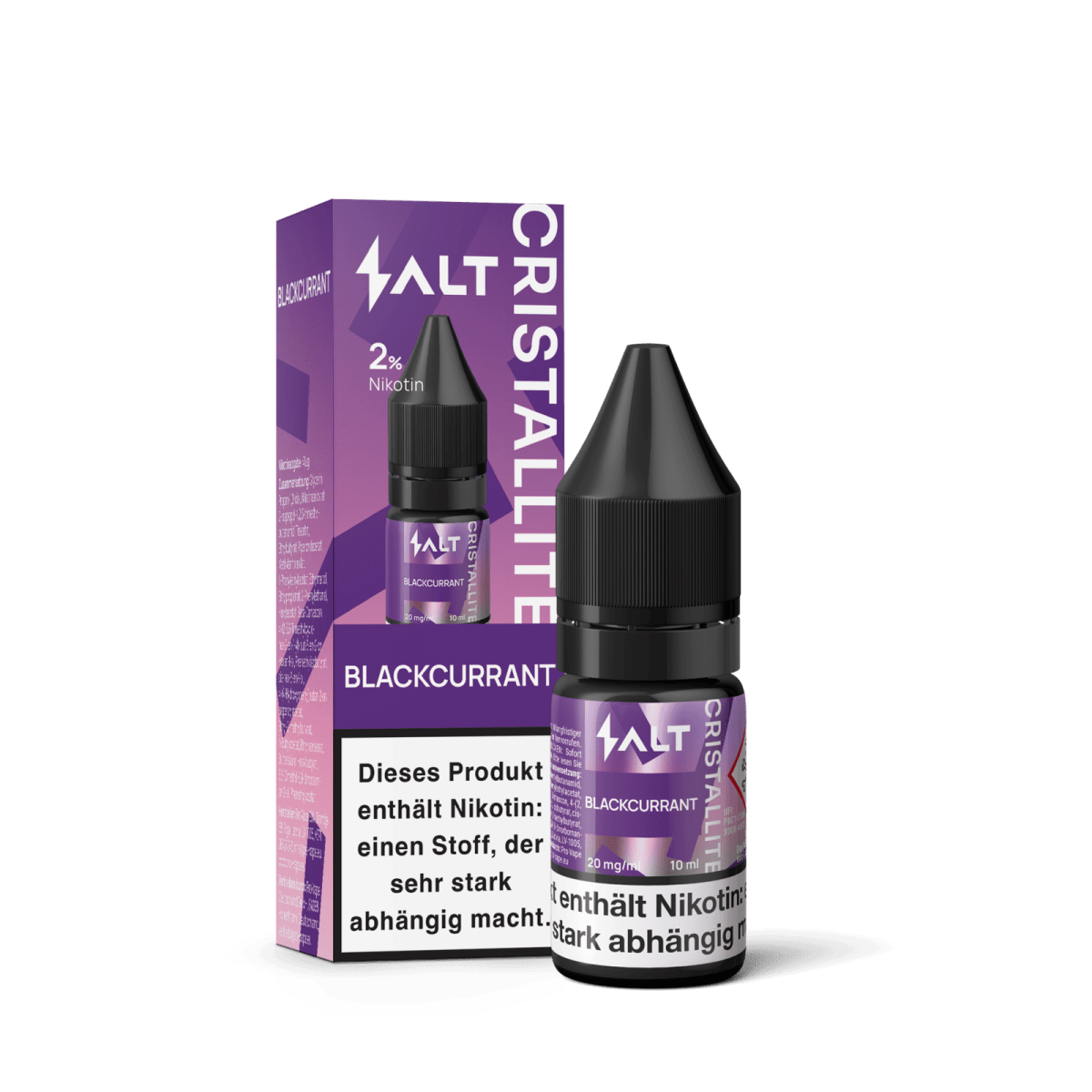 Entdecke den intensiven Geschmack von Kristallite Liquid - Schwarze Johannisbeere für E-Zigaretten, perfekt süß-sauer balanciert.