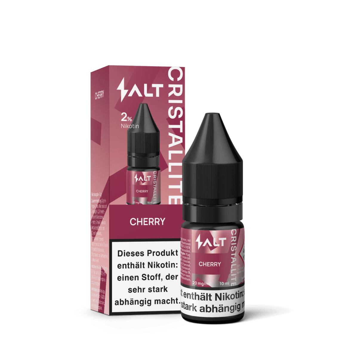Lass dich von saftigen Kirschen verführen mit Cristallite Liquid Cherry für E-Zigaretten, authentisches Kirsch-Aroma genießen.