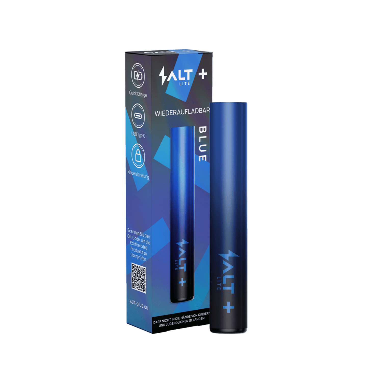 Salt+ Lite Basisgerät in Blau, erlebe die blaue Lagune, entspanne beim Dampfen mit frischer Brise, ideal für sonnige Tage.