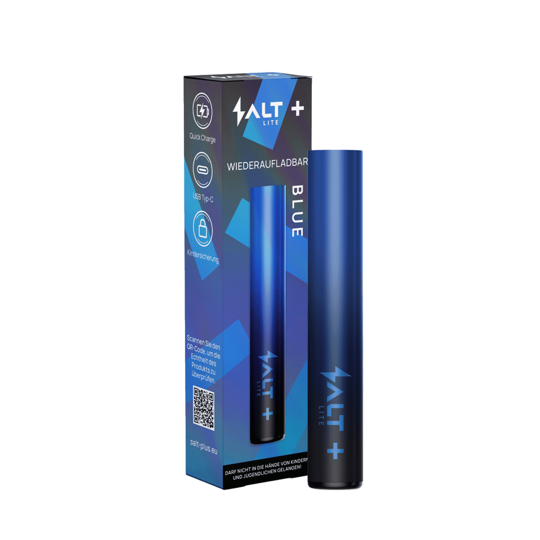 Salt+ Lite Basisgerät in Blau, erlebe die blaue Lagune, entspanne beim Dampfen mit frischer Brise, ideal für sonnige Tage.