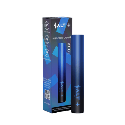 Salt+ Lite Basisgerät in Blau, erlebe die blaue Lagune, entspanne beim Dampfen mit frischer Brise, ideal für sonnige Tage.