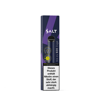 Salt Switch Vape Blackcurrant Geschmacksrichtung, verpackt in Schwarz, mit 2% Nikotin für den ultimativen Geschmackskick.
