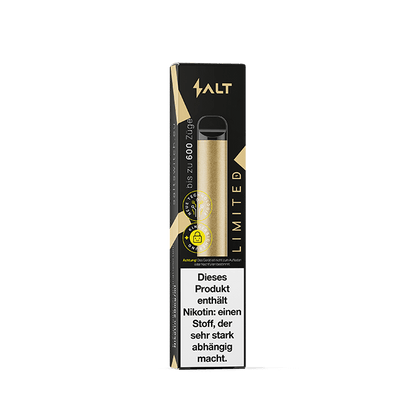 Salt Switch LIMITED in Gold, versprüht Grapefruit-Erdbeere Aroma. Stilvoll und immer bereit deine Wünsche zu erfüllen.