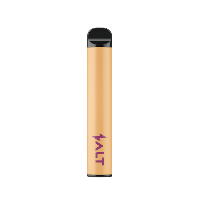 Goldener Salt Switch Vape mit Pfirsich-Traube-Geschmack, perfekte Mischung aus samtweicher Pfirsichhaut und süßer Traube.