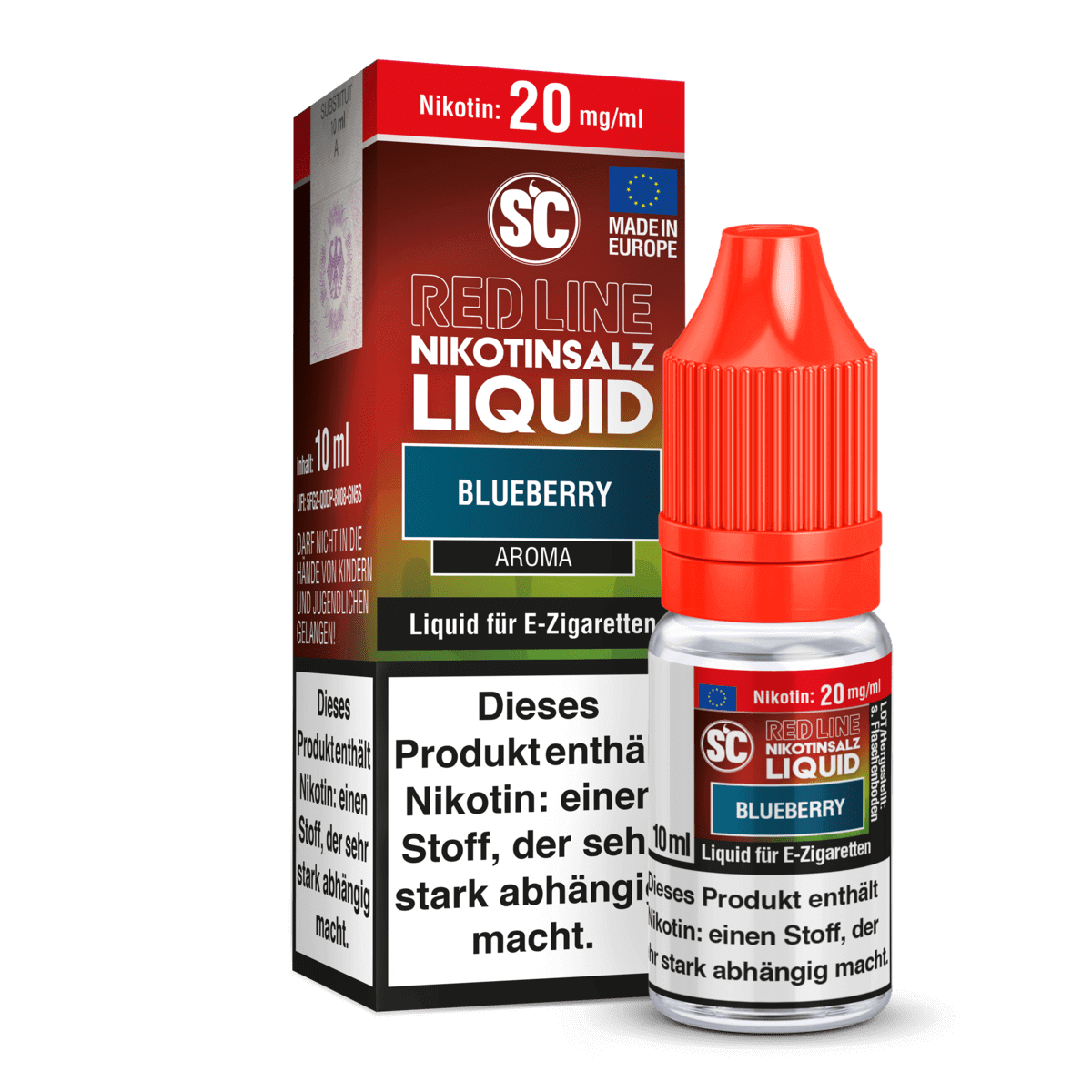 SC Liquids Red Line - Blueberry (Blaubeere) 2% Nikotinsalz Liquid - EAN 4255606728575 - von vape-dealer.de