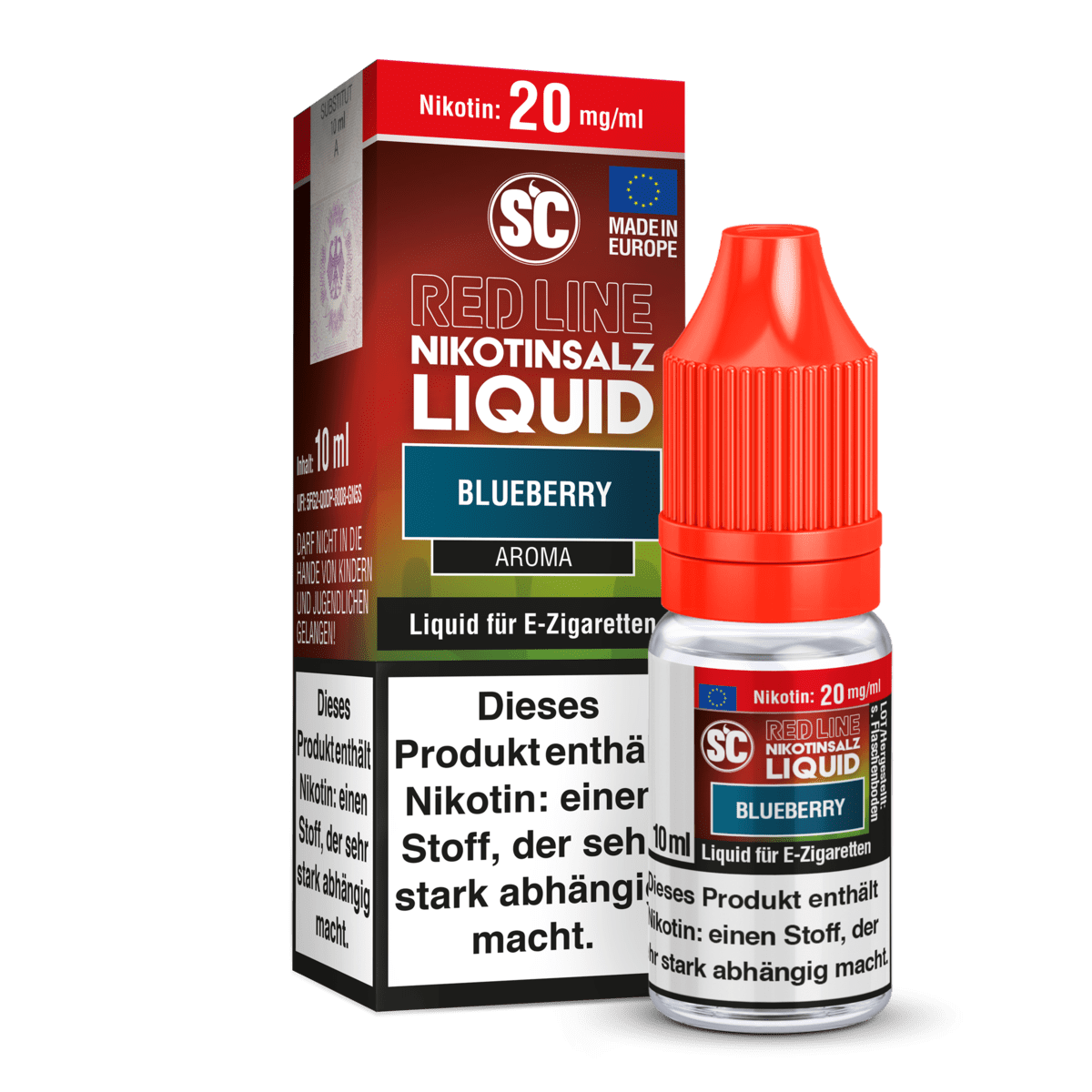 SC Liquids Red Line - Blueberry (Blaubeere) 2% Nikotinsalz Liquid - EAN 4255606728575 - von vape-dealer.de