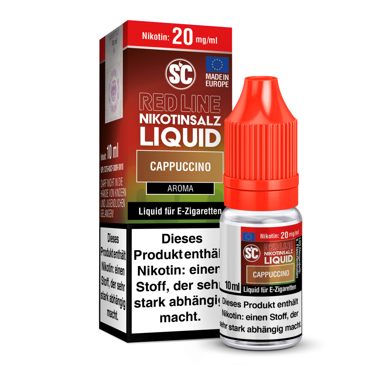 SC Liquids Red Line - Cappuccino 2% Nikotinsalz Liquid - EAN 4255606745671 - von vape-dealer.de