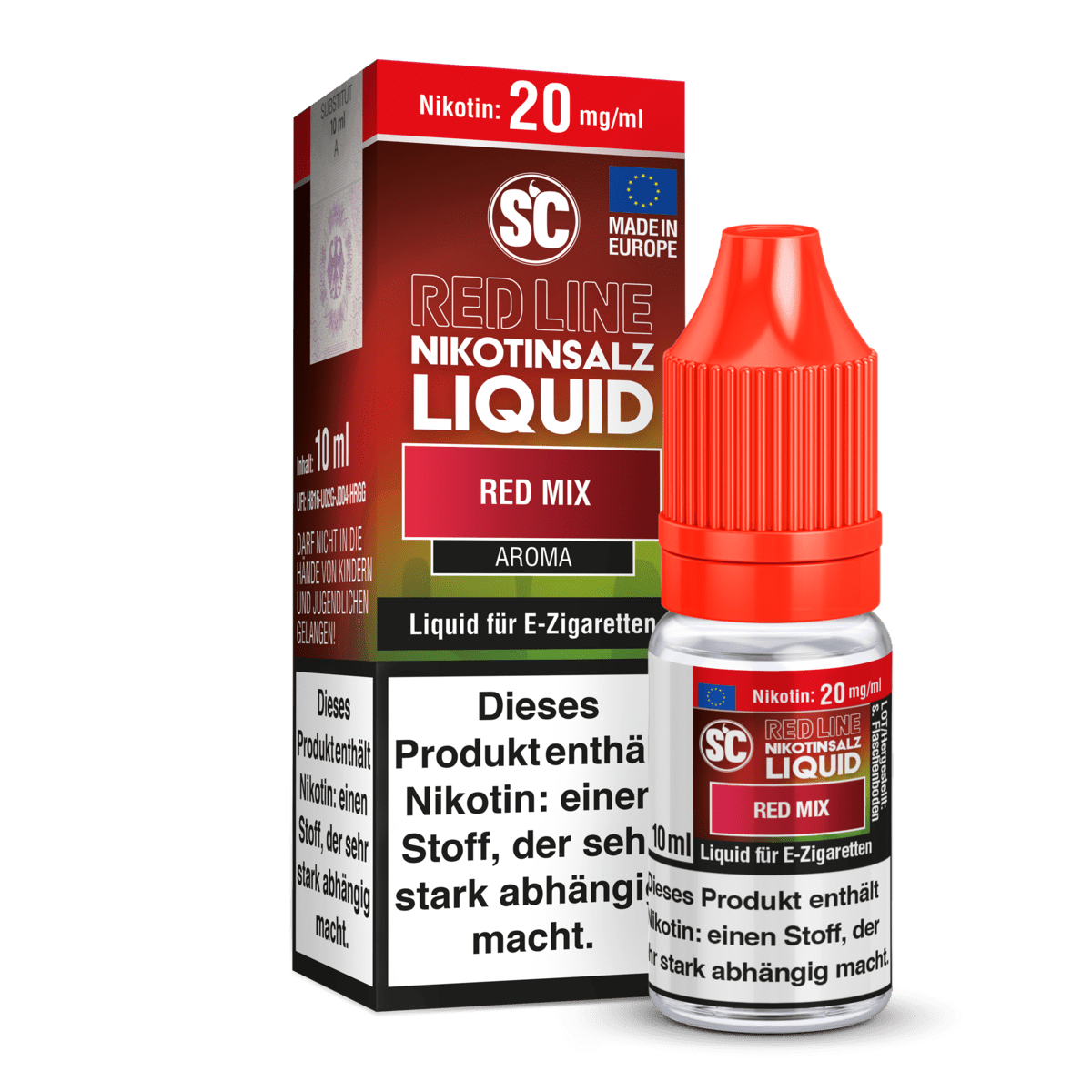 SC Liquids Red Line - Red Mix (Roter Beerenmix) 2% Nikotinsalz Liquid - EAN 4255606787121 - von vape-dealer.de