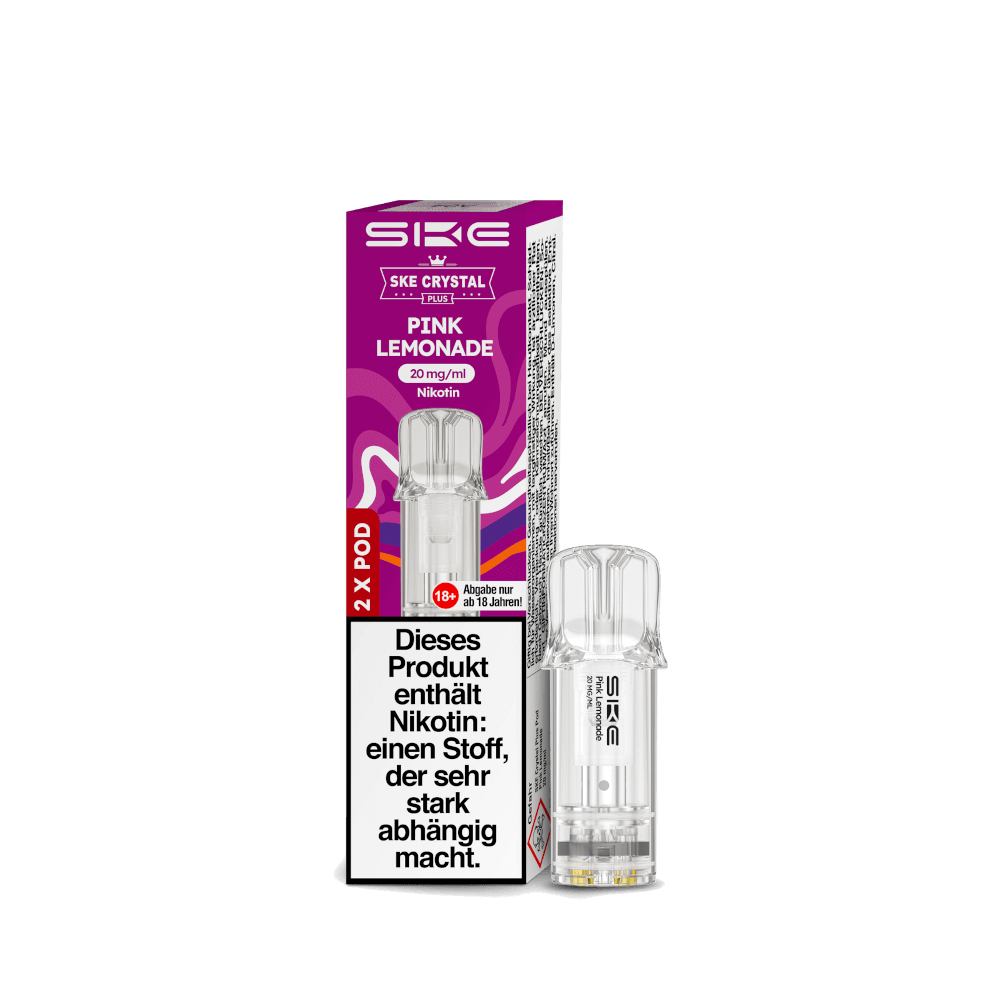 Alt Tag: Crystal Plus Pod Pink Lemonade 2er Set, ideal für eine erfrischende Auszeit mit süßem, spritzigem Limonadenaroma