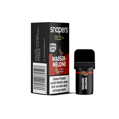 Snapers Eco+ Pod Wassermelone - Erfrische deinen Tag mit dem saftigen Geschmack vom Sommer, perfekt für warme Momente.