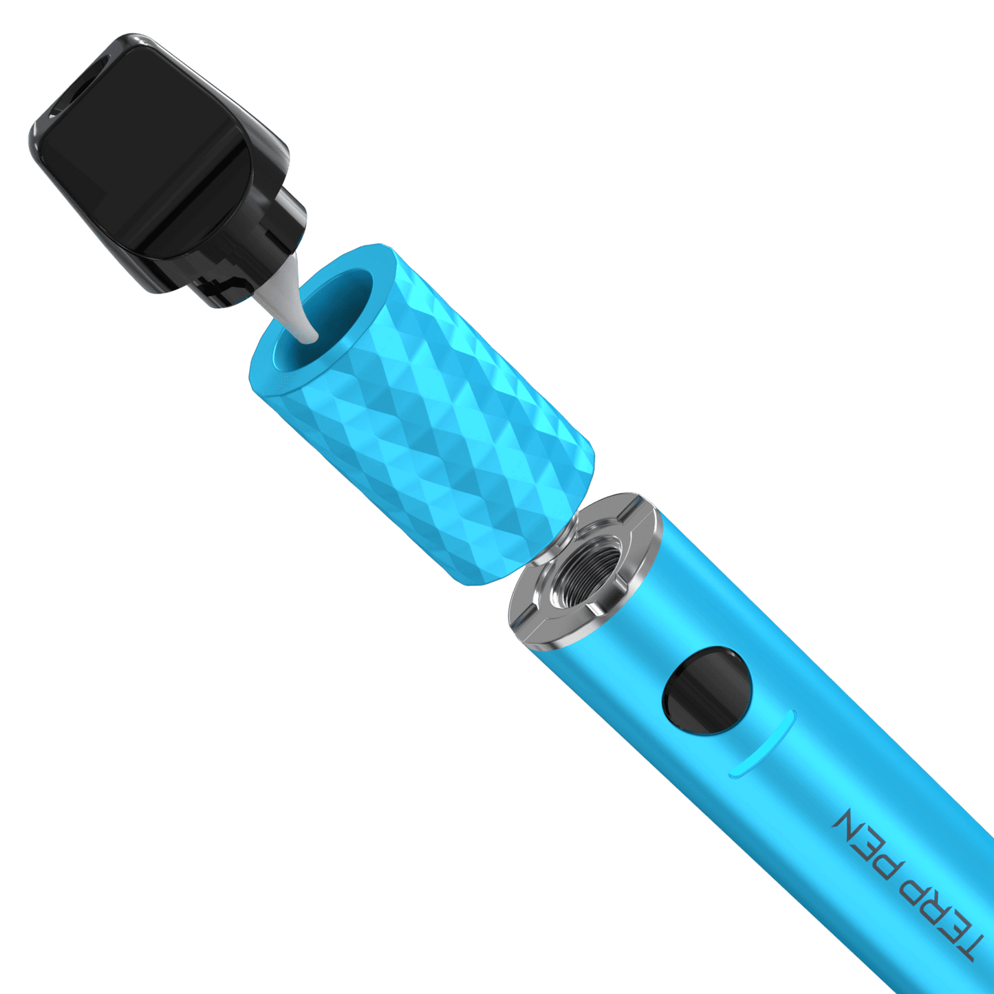 Entdecke den Terp Pen Vaporizer von Norddampf in Blau Metallic, perfekt für Dampffans, die Kompaktheit und Innovation schätzen.
