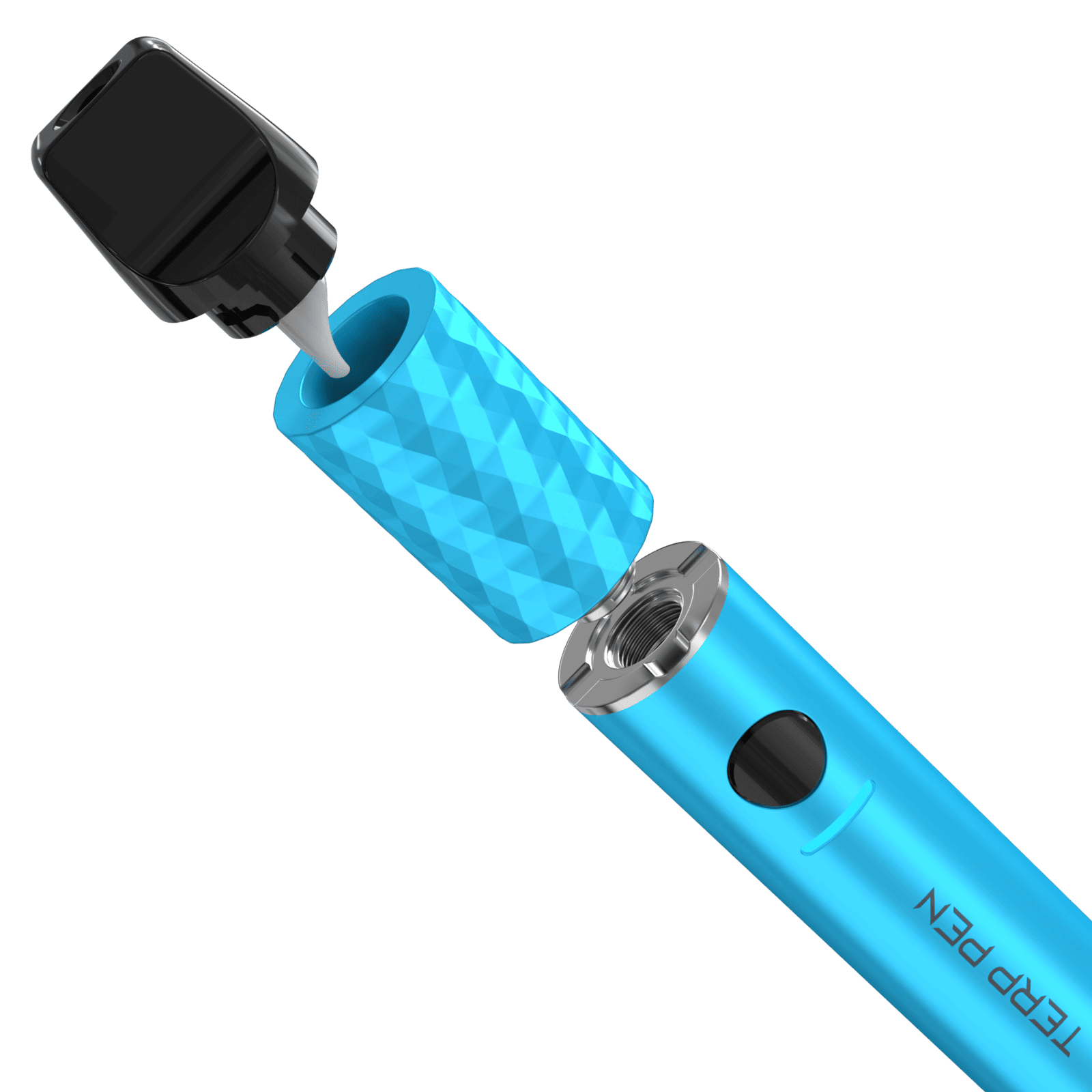 Entdecke den Terp Pen Vaporizer von Norddampf in Blau Metallic, perfekt für Dampffans, die Kompaktheit und Innovation schätzen.