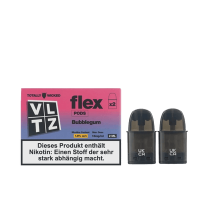 Totally Wicked VLTZ Flex Pod (2er Set) - Bubblegum (Kaugummi) Einweg Pod-System - EAN 5056236012183 - von vape-dealer.de