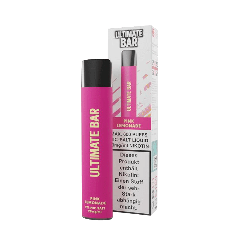 Erlebe die fruchtige Frische der Ultimate Bar - Pink Lemonade für das ultimative Vape-Erlebnis.