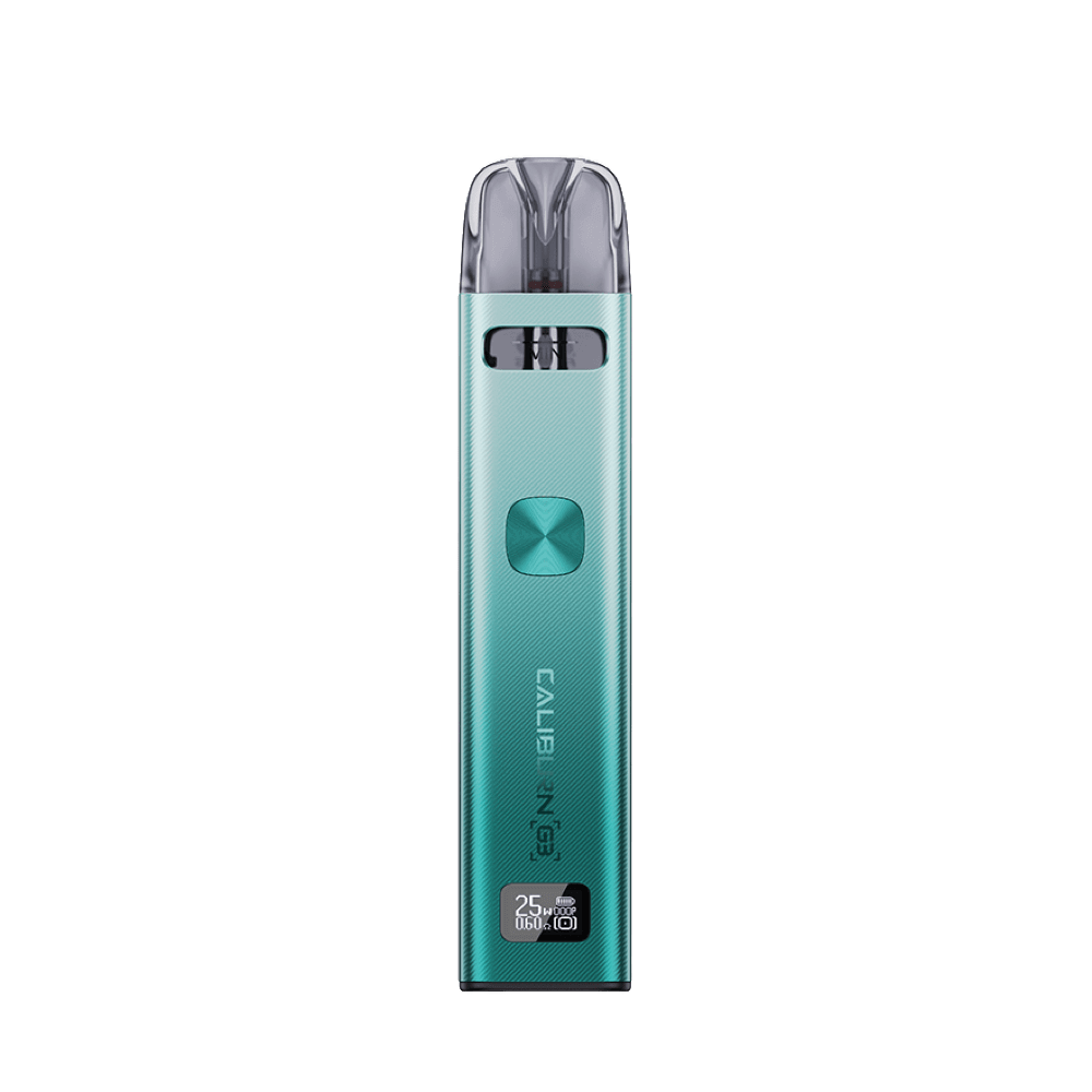 Uwell Caliburn G3 Kit in elegantem Grün-Farbverlauf, erinnert an die Ruhe eines Sees. Perfekt für deinen entspannten Alltag.
