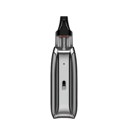 XROS 4 Nano Kit in Titanium Silver, futuristisch elegant mit mattierter Textur – entdecke modernes Vaping-Design.