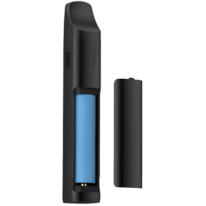 V3 Pro Vaporizer in Schwarz Metallic mit batteriefach offen, dein eleganter Begleiter mit Top-Performance für jeden Anlass.