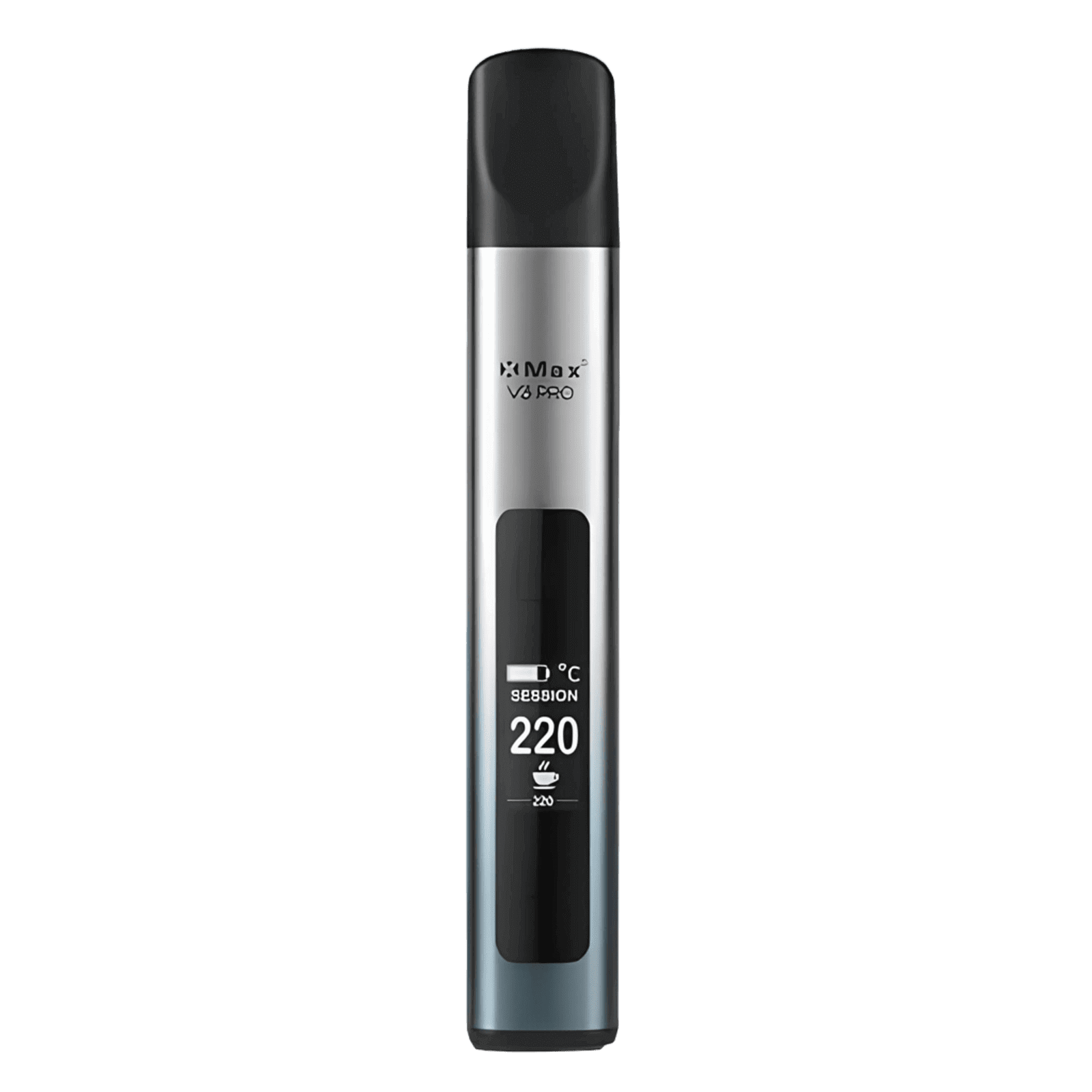 Eleganter XMax V3 Pro Vaporizer in Silber, ideal für deinen Alltag. Entdecke modernes Design und Funktionalität in einem Gerät.