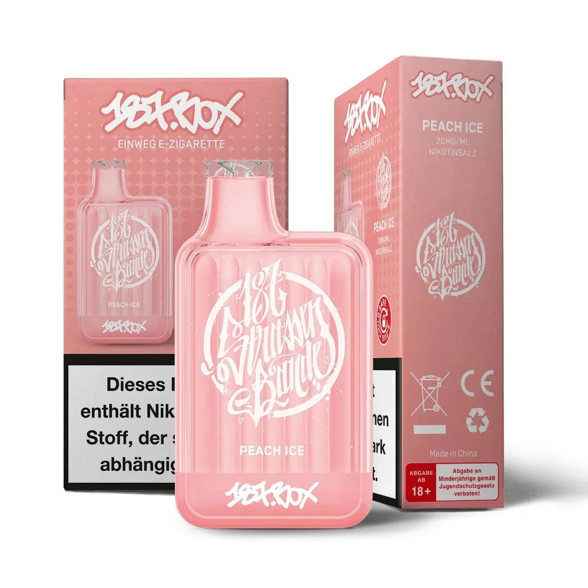 Alt Tag: 187 Box Peach Ice Einweg E-Zigarette mit erfrischendem Pfirsich-Menthol-Geschmack, stilvoller Look, perfekt für dich!