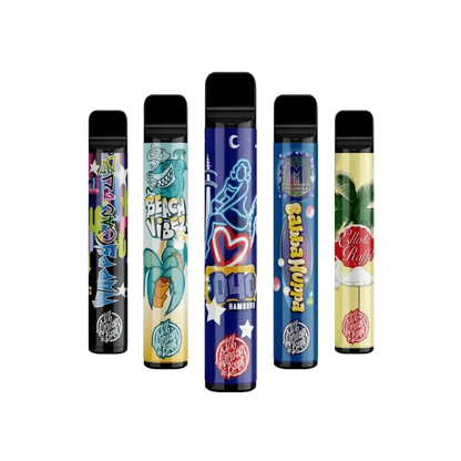 Vape Pens by 187 Strassenbande with colorful designs, featuring SE-X-XX Honigmelone Maracuja for a tropical vape experience.