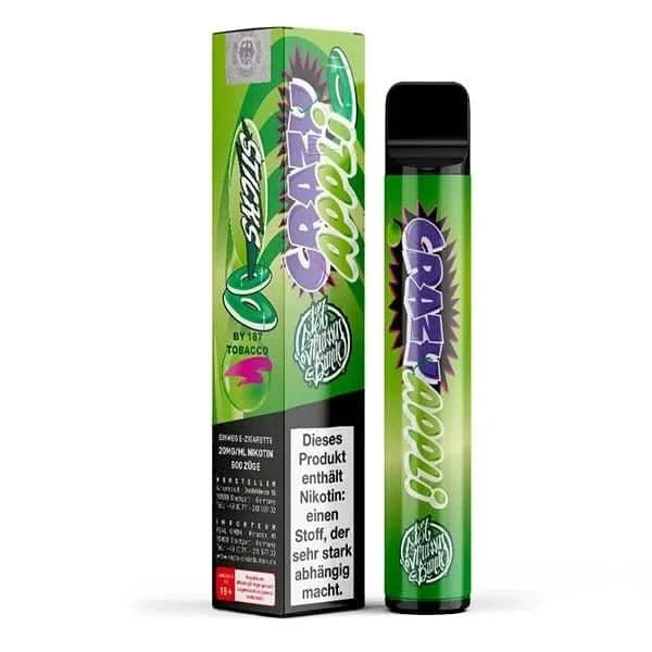 Entdecke den Crazy Appli Vape Pen von 187 Strassenbande mit saurem Apfelgeschmack für ein spritzig-frisches Dampferlebnis.