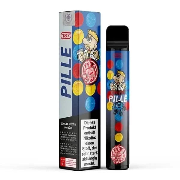 187 Strassenbande Pille E-Zigarette mit Menthol- und Honigmelonen-Geschmack, ideal für eine kühle Fruchtexplosion.