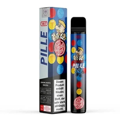 187 Strassenbande Pille E-Zigarette mit Menthol- und Honigmelonen-Geschmack, ideal für eine kühle Fruchtexplosion.