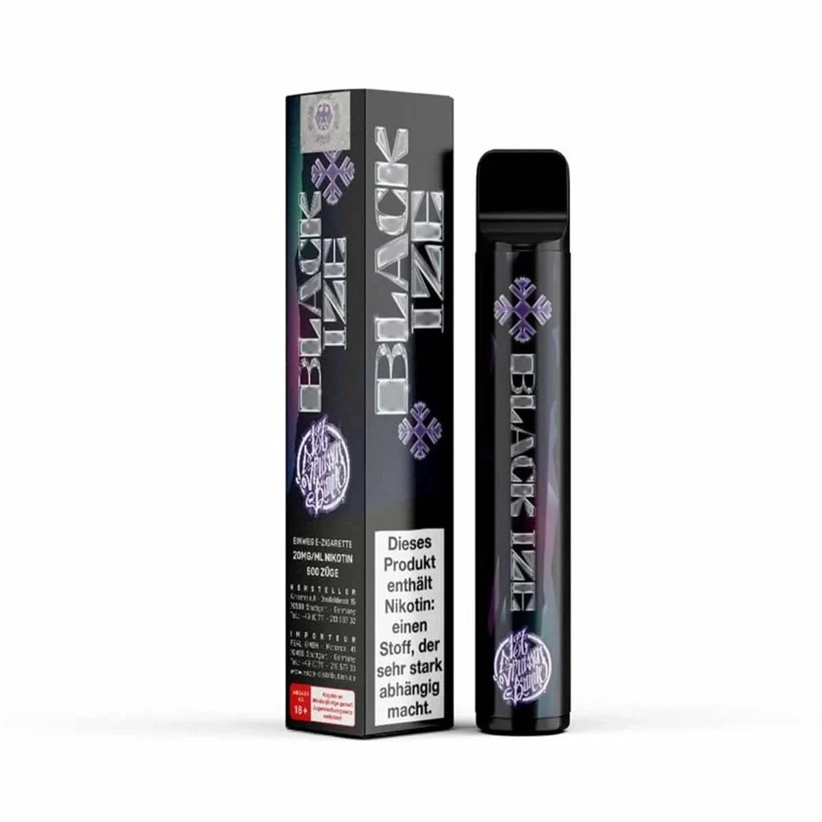 Genieße den tiefen Brombeer-Menthol Geschmack mit 187 Strassenbande - Black Ize Vape für ein intensives, erfrischendes Erlebnis.