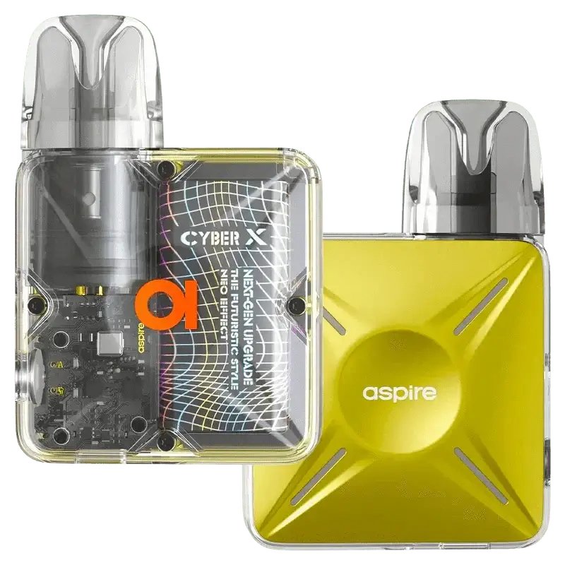 Aspire Cyber X Pod-Kit in Flax Yellow für eine fröhliche Dampferfahrung. Perfekt für deinen lebhaften, lebensfrohen Stil.