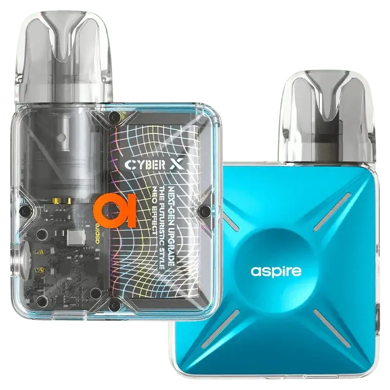 Entscheide dich für das stilechte Aspire Cyber X Kit in Frost Blue – ideal zum entspannten Dampfen mit modernem Touch.