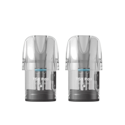 TSX Pod-Tank 2er Set, entdecke dein perfektes Dampferlebnis mit 0,8 Ohm für intensives Aroma und kühlen Dampfgenuss.