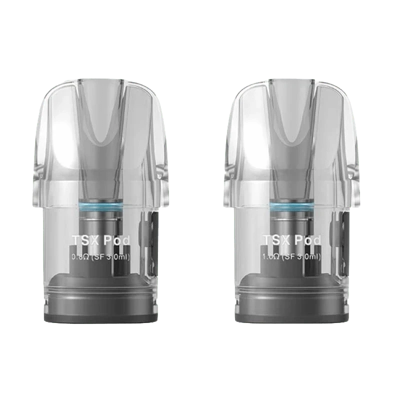 Erlebe perfekten Dampfgenuss mit dem 2er Set Aspire TSX Pod-Tank, 0,8 Ohm – klarer Genuss für deine E-Zigarette.