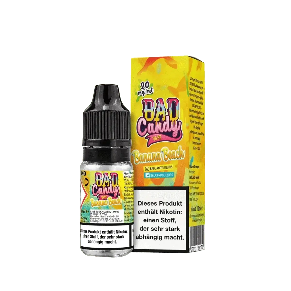 Bad Candy Liquids Bad Candy Liquid - Banana Beach (Banane Milchshake) Nikotinsalz Liquid kaufen Bad Candy Liquids Bad Candy Liquid - Banana Beach (Banane Milchshake) Nikotinsalz Liquid kaufen