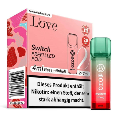 Vape'Ger Boho Switch Pod (2er Set) - Love 66 (Traube Wassermelone Passionsfrucht) Einweg Pod-System kaufen Vape'Ger Boho Switch Pod (2er Set) - Love 66 (Traube Wassermelone Passionsfrucht) Einweg Pod-System kaufen