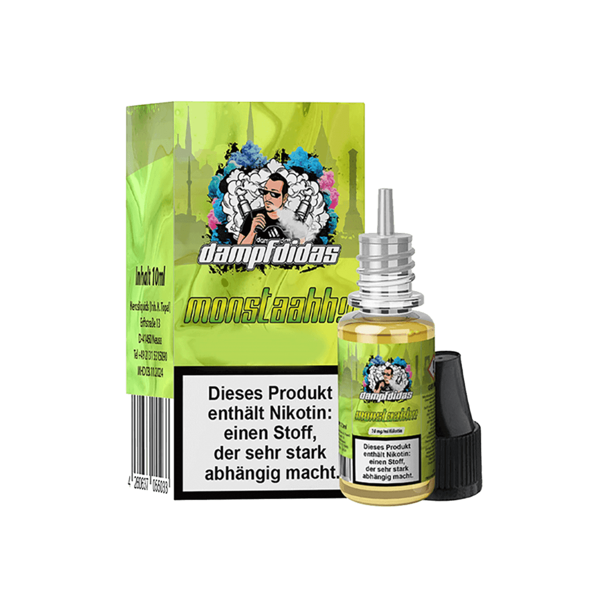 Ferhat San (Kerosliquids) Dampfdidas - Monstaahh (Energy-Drink) 2% Nikotinsalz Liquid - EAN 4260637055040 - von vape-dealer.de