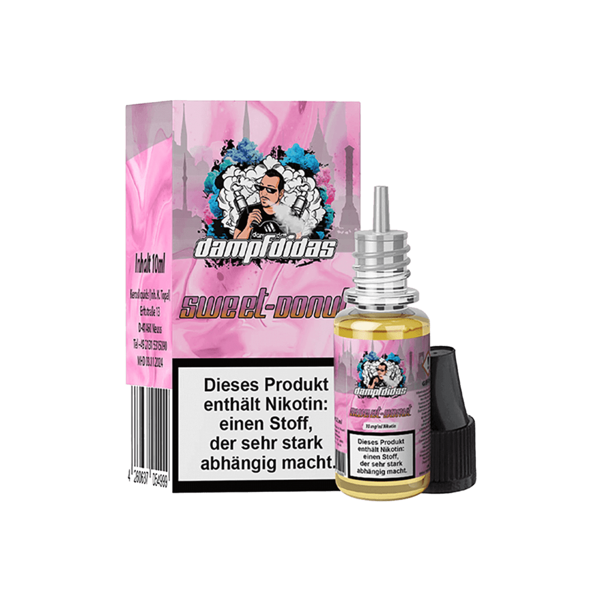 Ferhat San (Kerosliquids) Dampfdidas - Sweet Donut (Donutteig) 2% Nikotinsalz Liquid - EAN 4260637055002 - von vape-dealer.de