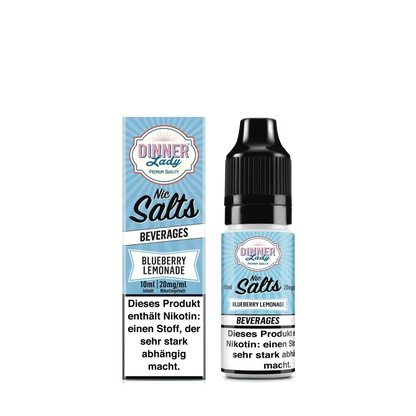 Entdecke das erfrischende E-Liquid Blueberry Lemonade von Dinner Lady mit süßen Blaubeeren und zitroniger Frische. Perfekt für heiße Tage!