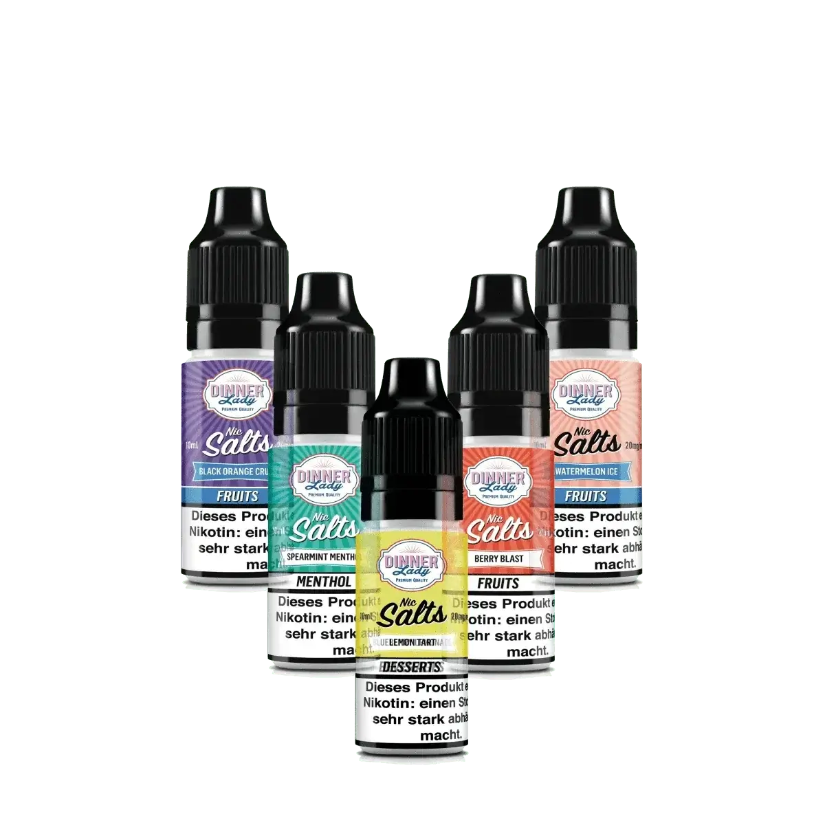 Entdecke die Vielfalt von Dinner Lady Nic Salts mit Tropical Ice – ein Abenteuer aus Zitrone, Limette, Orange und Menthol. Perfekt für Sommerabende!