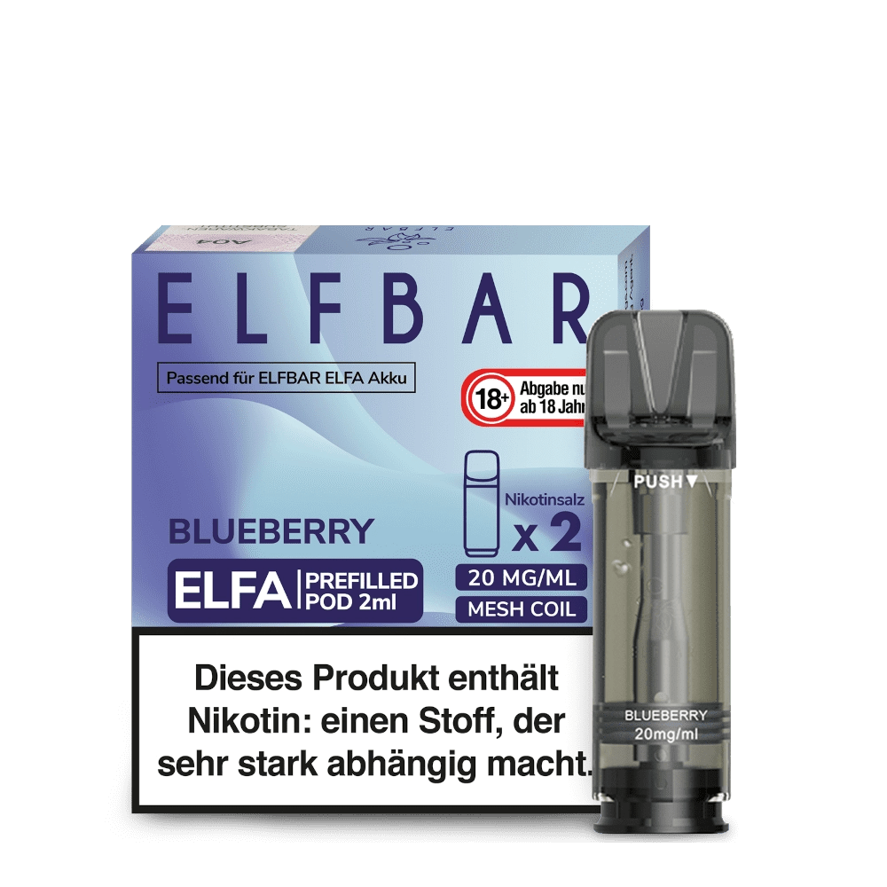 Elf Bar Elfa Pod (2er Set) - Blueberry (Blaubeere) Einweg Pod-System - EAN 4260769638845 - von vape-dealer.de