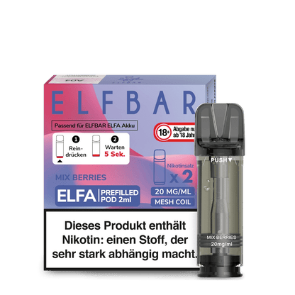 Elf Bar Elfa Pod (2er Set) - Mix Berries (Beeren Mix) Einweg Pod-System - EAN 4255606730455 - von vape-dealer.de