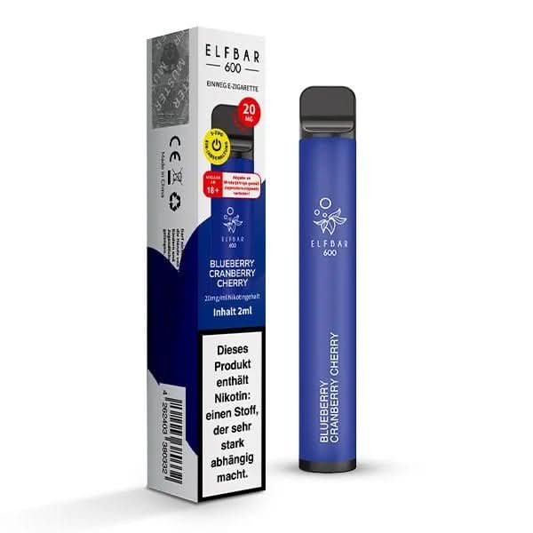 Elf Bar 600 CP in Blaubeere Cranberry Kirsche, entdecke das intensive Beerenaroma für deinen Vaping-Genuss.
